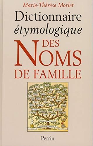 Dictionnaire étymologique des noms de famille